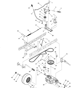 Motion Drive Group - Gear Drive (7501096) Diagram and Parts List for 7800565-RT125380 2009 Briggs and Stratton Lawn Tractor